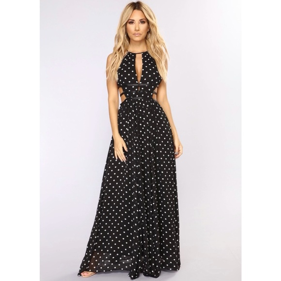 Fashion Nova Dresses & Skirts - Had your shot polka dot dress black/white